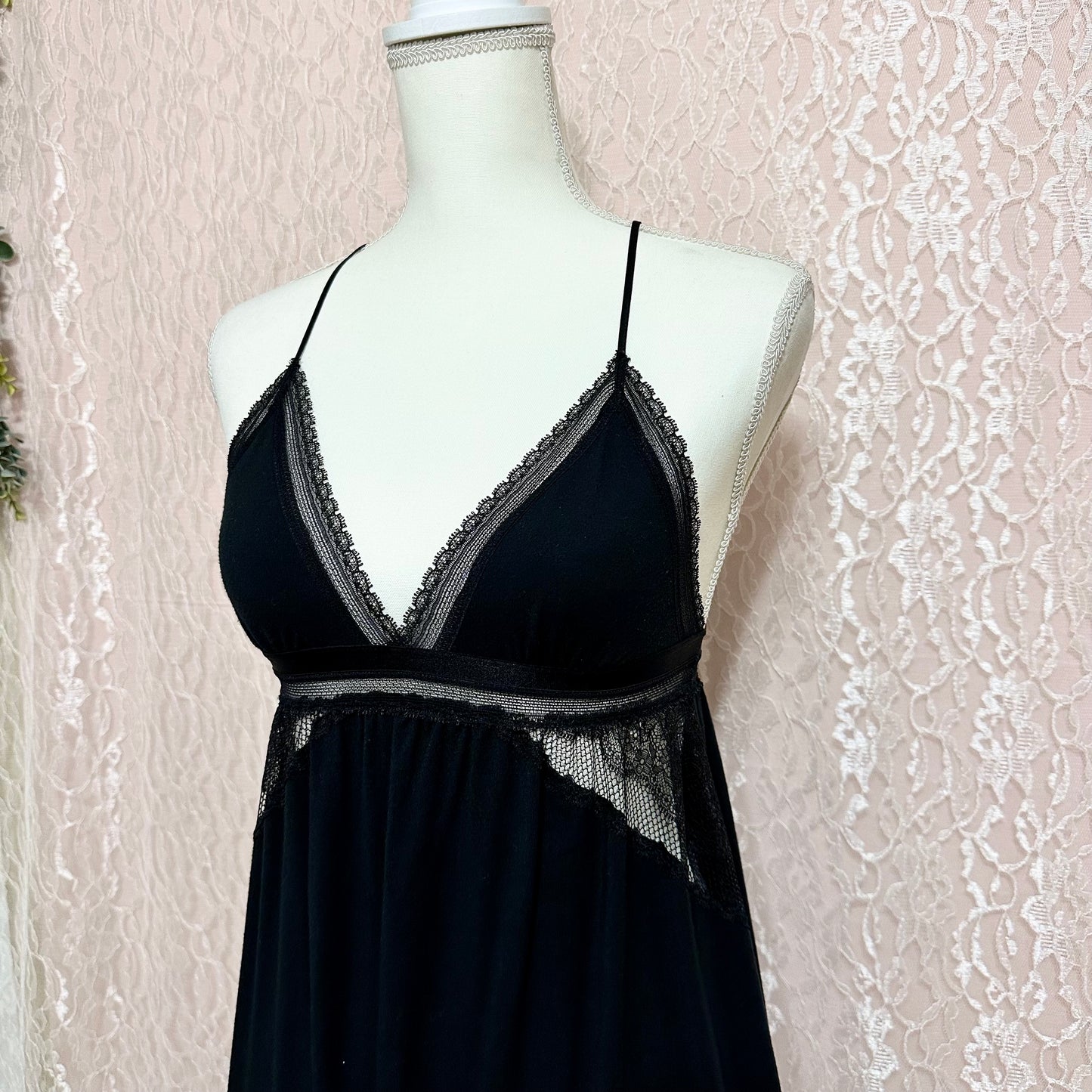 x Sold x Victoria’s Secret Black Lace Slip Dress | S