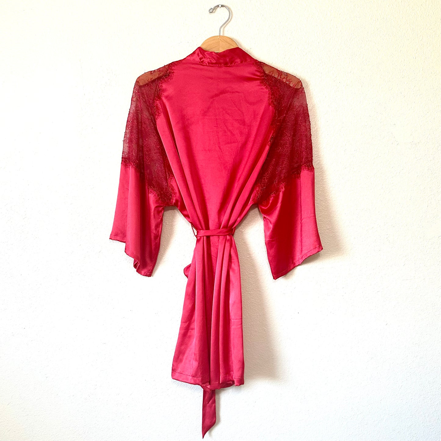 Victoria’s Secret Luxe Satin Lace Inset Robe | M/L