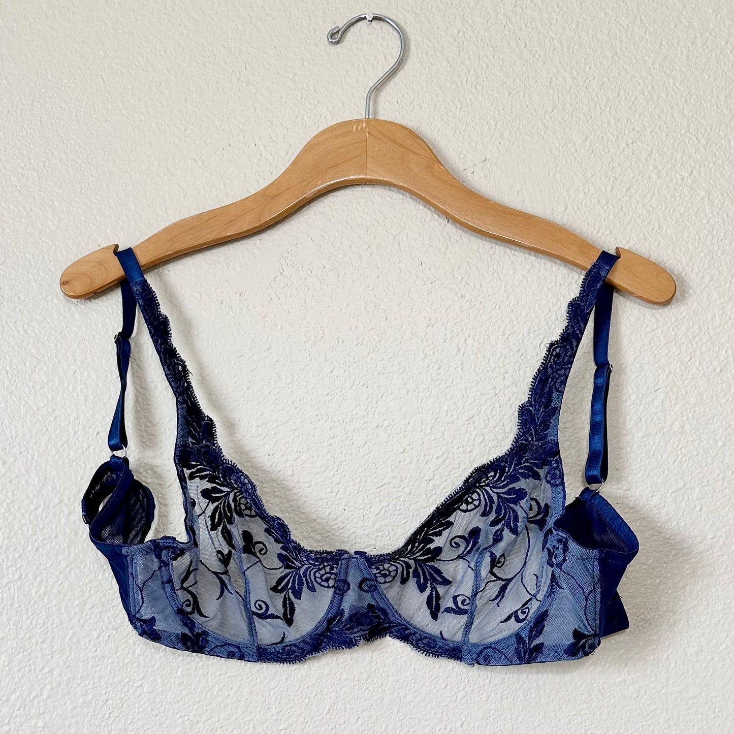 Kathy Ireland Unlined Embroidered Bra | 34C