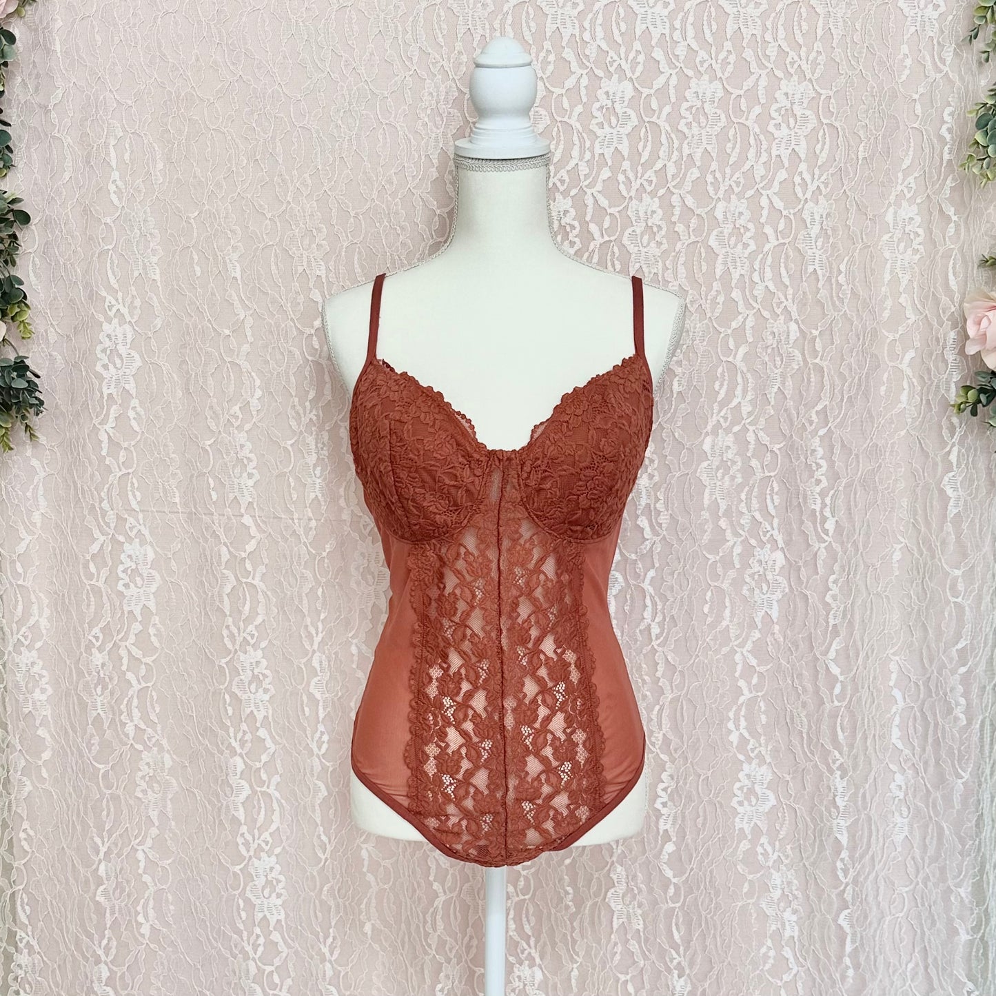 Bozzolo Lace & Mesh Bodysuit | 2XL