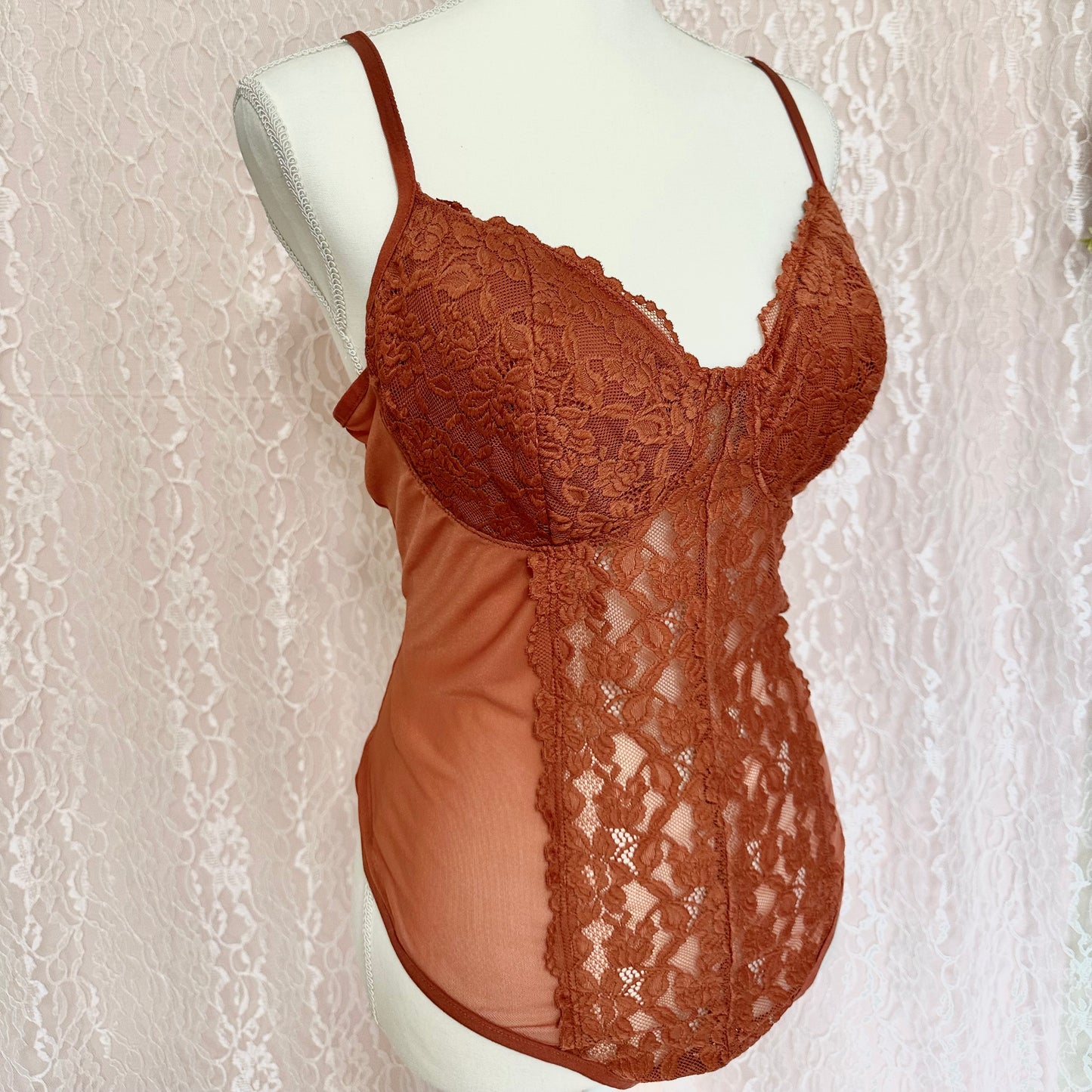 Bozzolo Lace & Mesh Bodysuit | 2XL