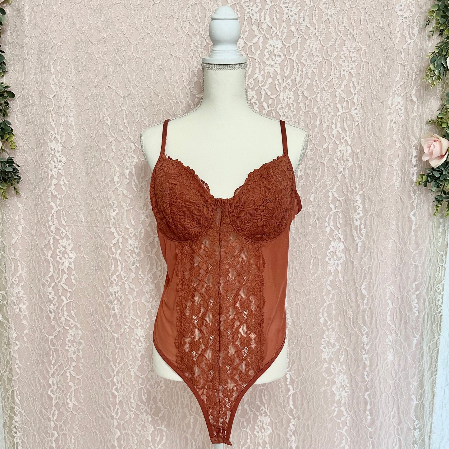 Bozzolo Lace & Mesh Bodysuit | 2XL