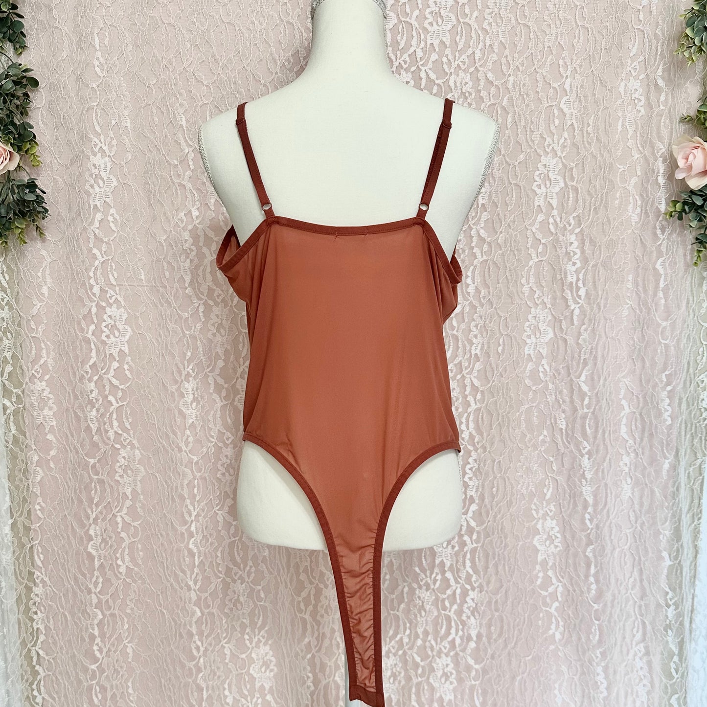 Bozzolo Lace & Mesh Bodysuit | 2XL