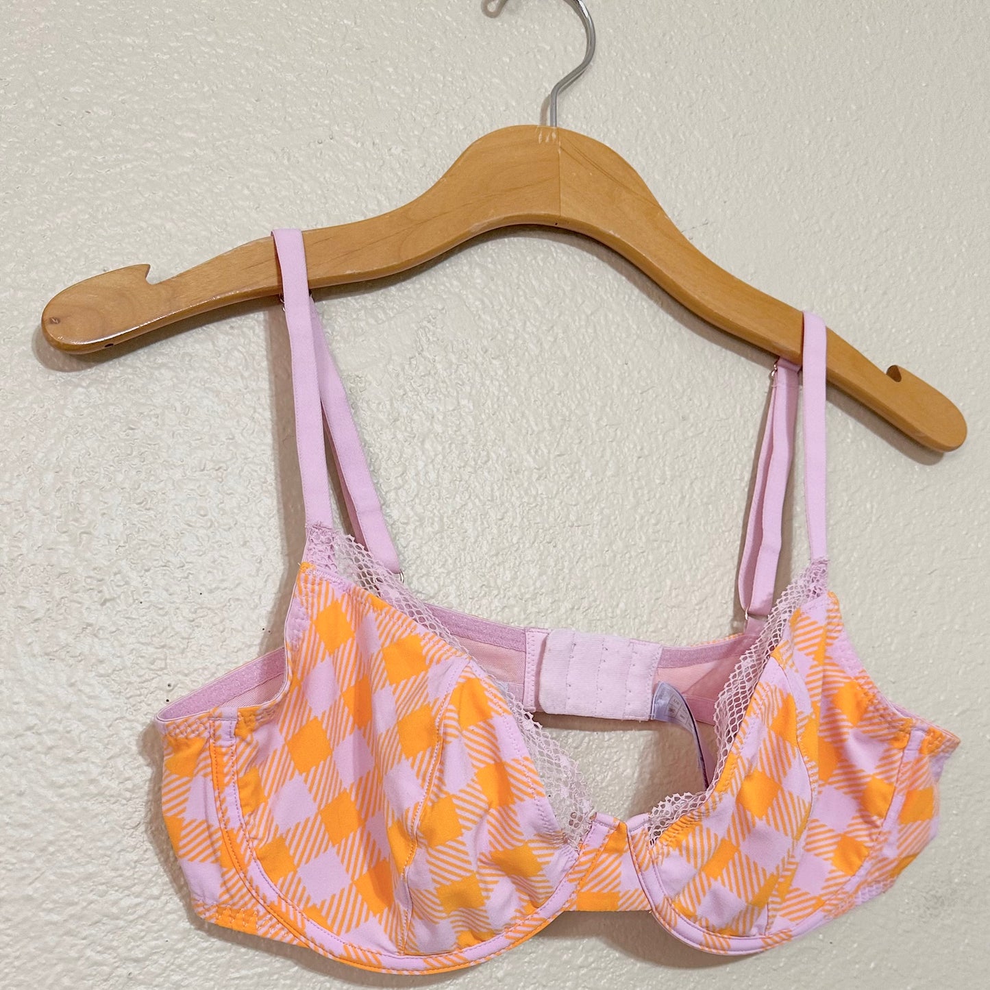 *New* Savage X Fenty Gingham Remix Unlined Plunge Bra | 38C