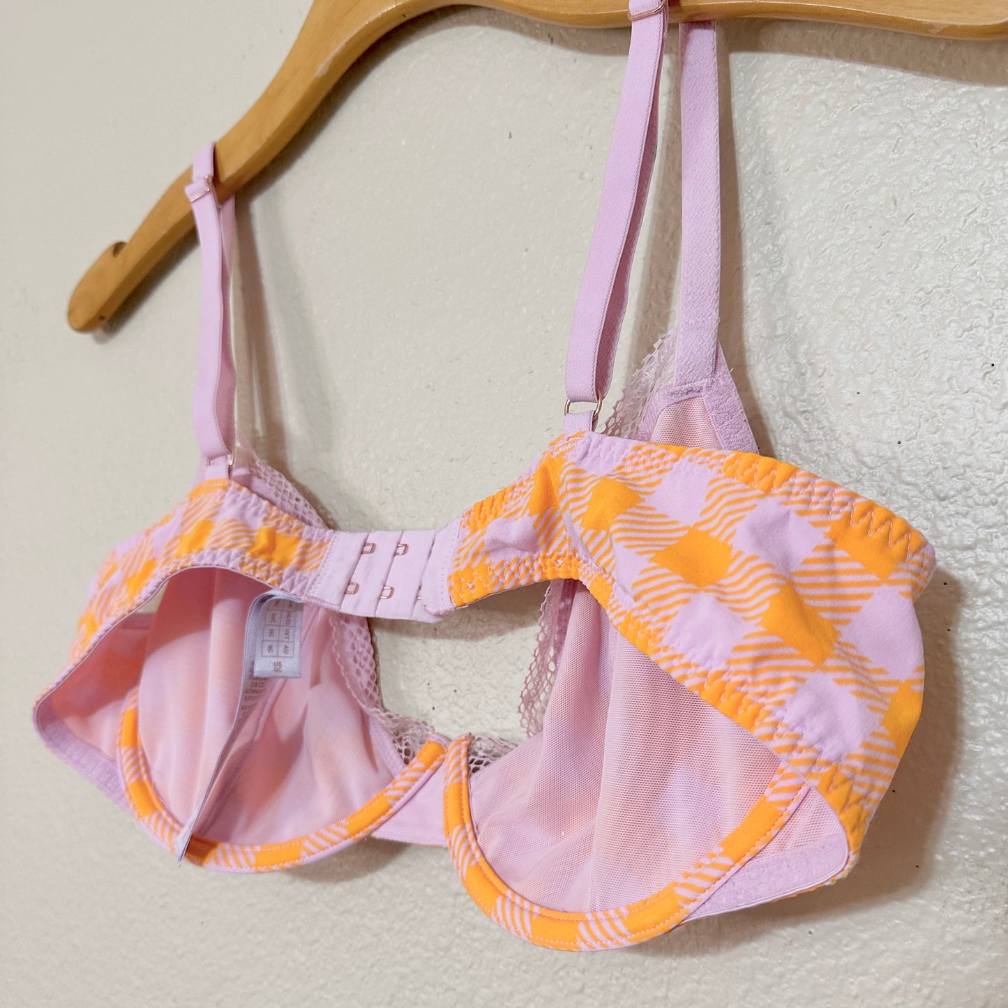 *New* Savage X Fenty Gingham Remix Unlined Plunge Bra | 38C