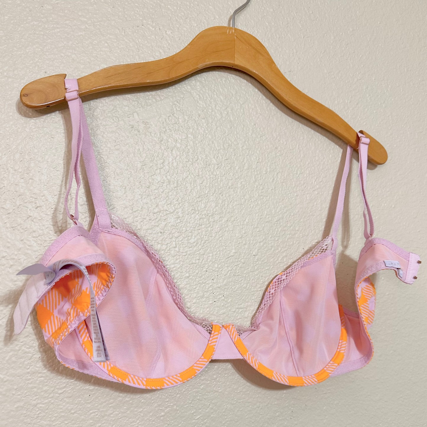 *New* Savage X Fenty Gingham Remix Unlined Plunge Bra | 38C