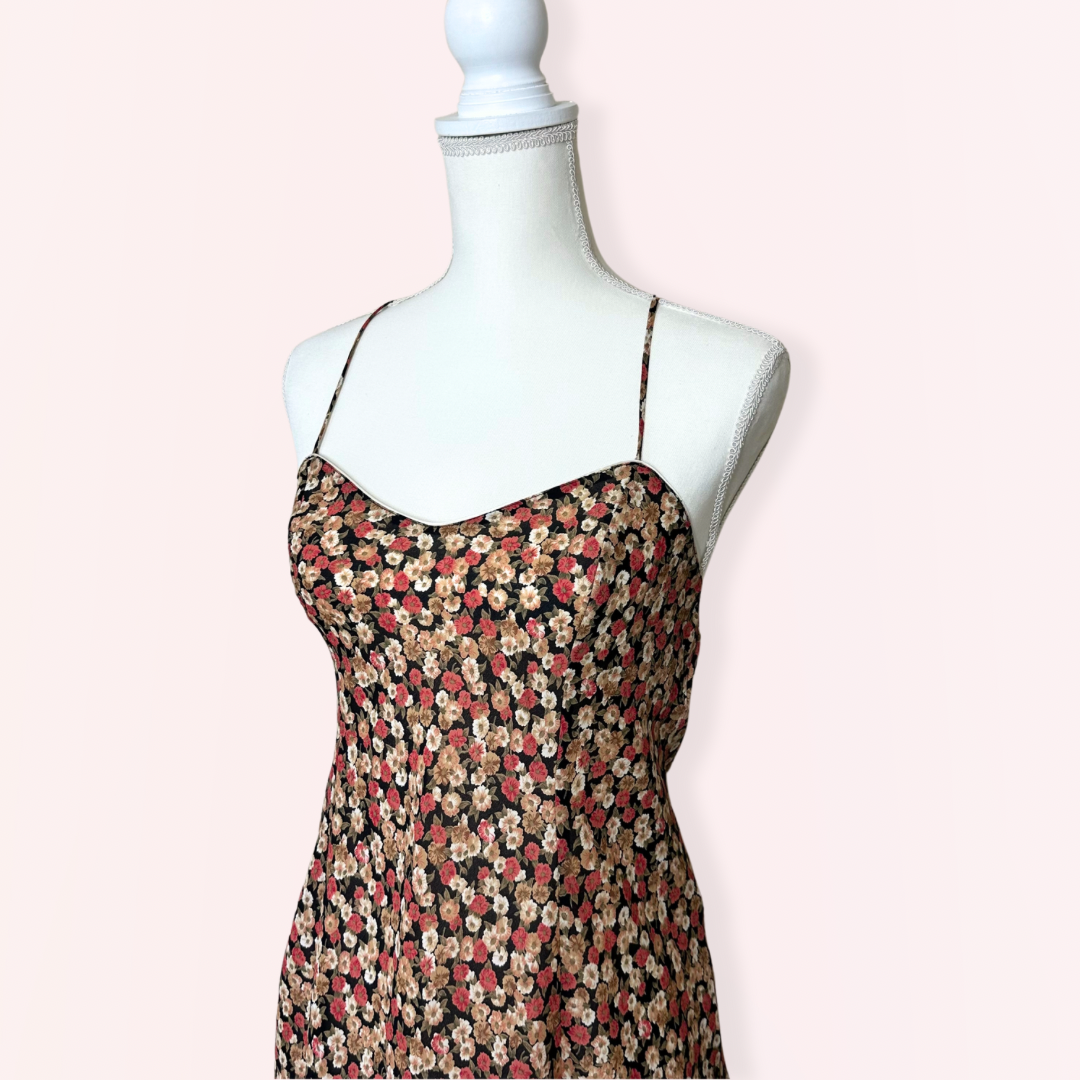 Knickerbox Vintage Autumn Floral Slip Dress | 10-12