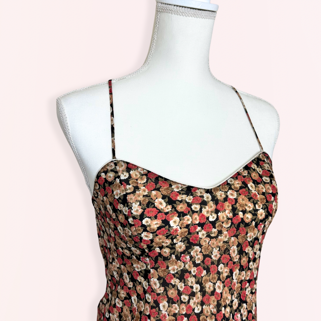 Knickerbox Vintage Autumn Floral Slip Dress | 10-12