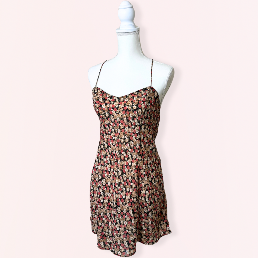 Knickerbox Vintage Autumn Floral Slip Dress | 10-12