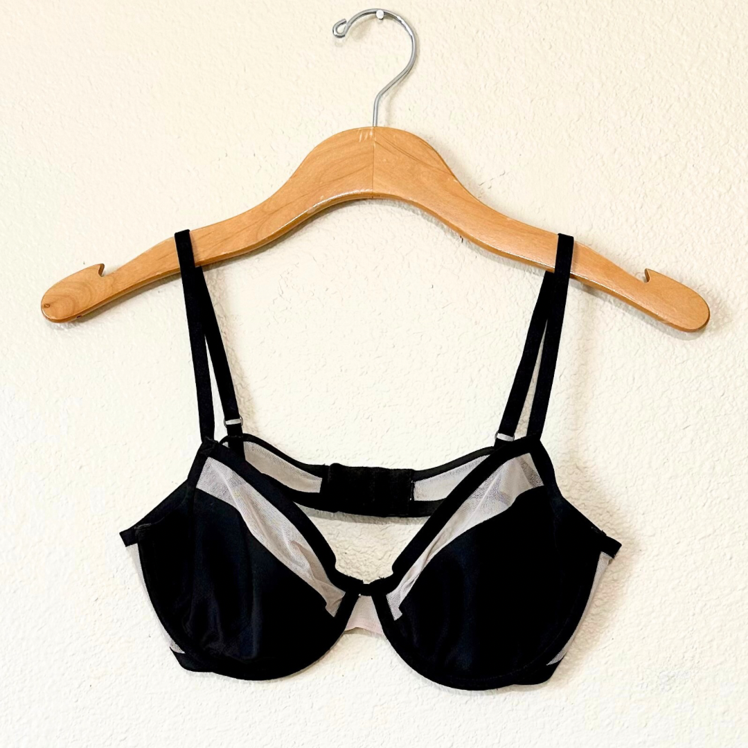 Victoria’s Secret Unlined Sheer Mesh Demi Bra | 34D