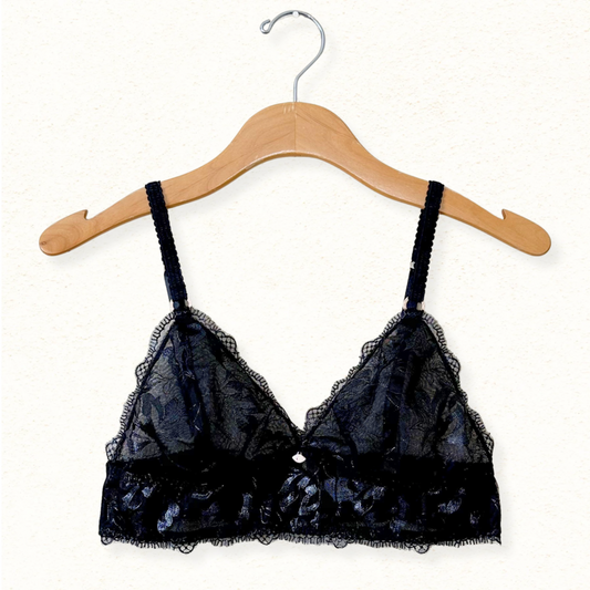 Sofia Intimates Embroidered Shine Triangle Bralette | L