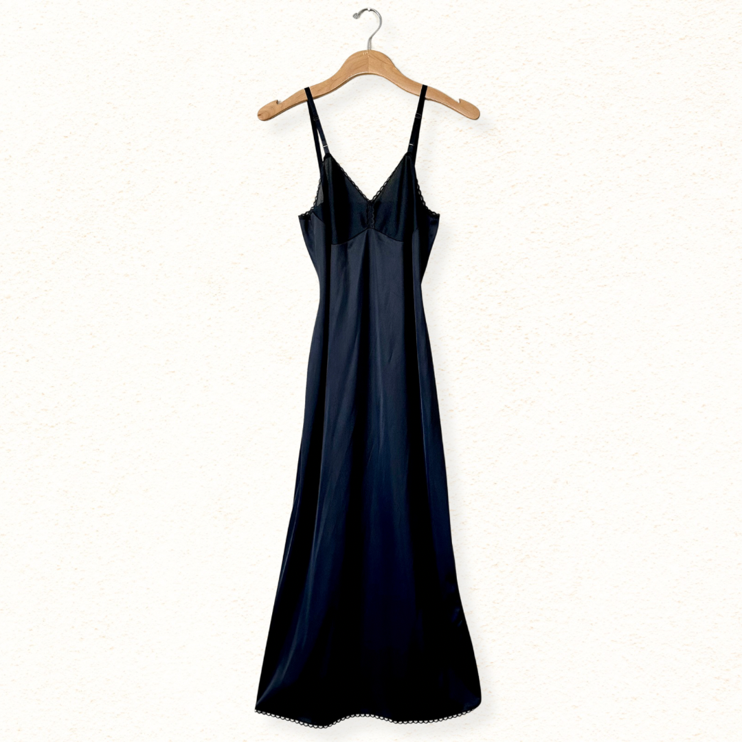 Vanity Fair 1970s Full-Length Slip Dress | S